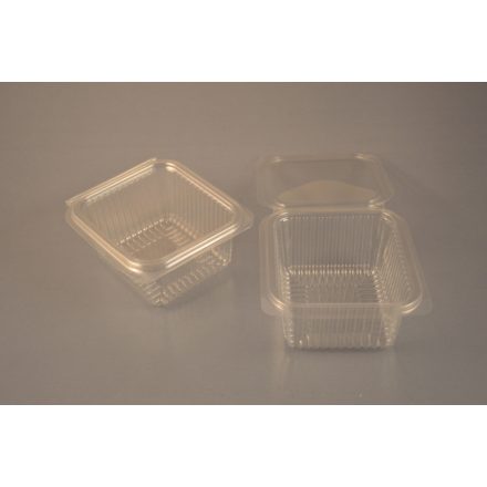 "Hotform" square plastic with lid  375 ml [ 50 pcs/pack ] [ 600 db/# ]