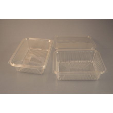 "Hotform" square plastic with lid 750 ml [ 50 pcs/pack ] [ 400 db/# ]