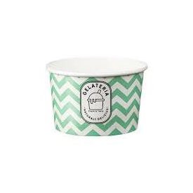 Fagyis tégely papír zigzag 200 ml [ 50 db/cs ] [ 20 cs/# ]