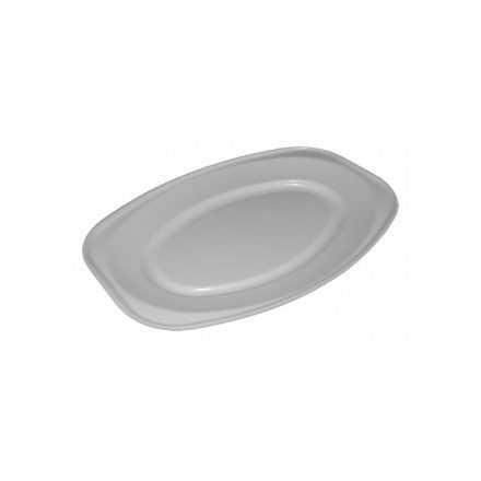 Foam oval cold buffet tray for 3 person (35x25 cm) [10 pcs/pck] [9 pck/ctn]