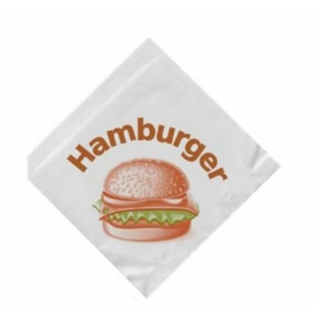 Hamburger/gyros/pita papírtasak mintás (15 x 15 cm) [ 200 db/cs ] [ 35 cs/# ]