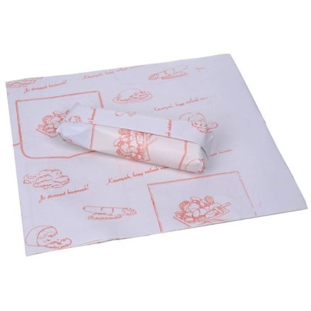 Húscsomagoló papír (27,5 x 30 cm) fóliázott [ 5 kg/cs ]