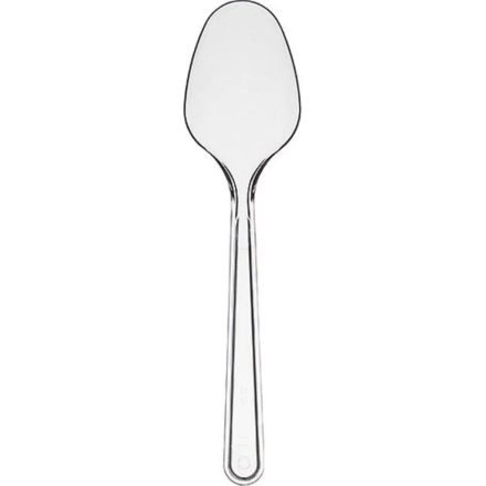 Spoon plastic TRANSPARENT Superior [50 pcs/pck] [40 pck/ctn] reusable