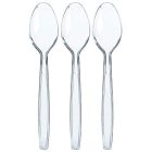 Spoon plastic TRANSPARENT Superior [50 pcs/pck] [40 pck/ctn] reusable