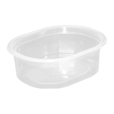 Oval swedish plate plastic 375 ml PP (50 pcs/pck) (18 pck/ctn)