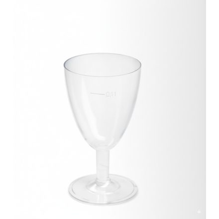 Pohár boros talpas műanyag 1 dl [ 6 db/cs ] [ 40 cs/# ]