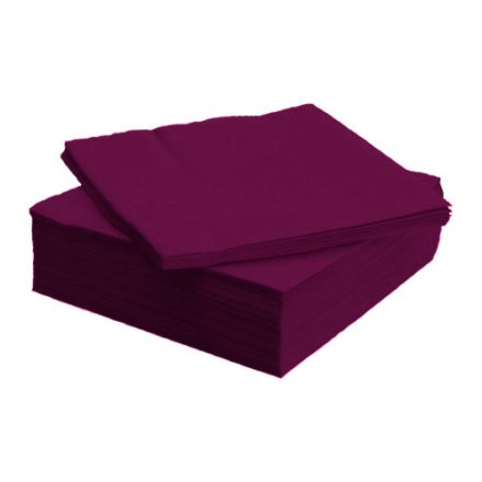 Napkin folded in 4, 2 layers burgundy (33 x 33 cm) (250 sheet/pck) (8 pck/ctn) 
