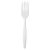 Fork WHITE plastic Superior (50 pcs/pck) (40 pck/ctn) reusable 