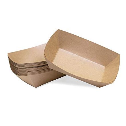 Papír csónak tálca barna 400 ml 105*70*42 mm [ 100 db/cs ] [ 6cs/# ]