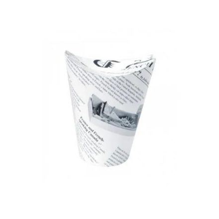 Paper snack box 480 ml with newspaper graphic ø:60mm [ 50 pcs/pck ]