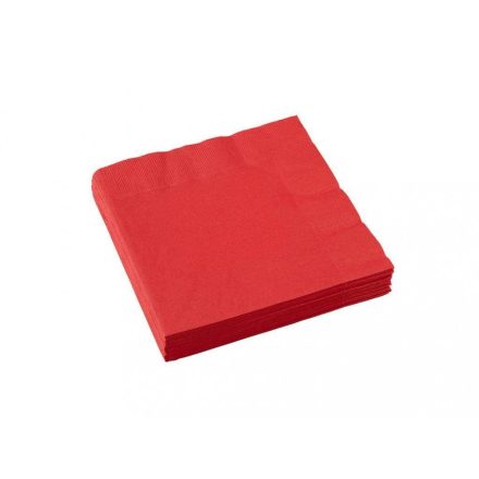 Napkin folded in 4, 2 layers red (33 x 33 cm) (250 sheet/pck) (8 pck/ctn)