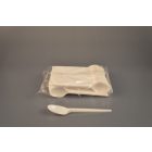 Kiskanál fehér műanyag [ 50 db/cs ] [ 120 cs/# ] Mokkás