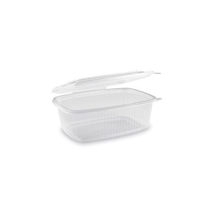 "Hotty" oval plastic with lid 1000 ml PET (50 pcs/pck) 