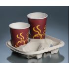 Pohártartó papír 4-es kraft [50 db/cs ] [ 11 cs/# ]