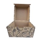 Hamburgeres papírdoboz "TIME" kicsi [130 x 130 x110 mm] [100 db/cs]