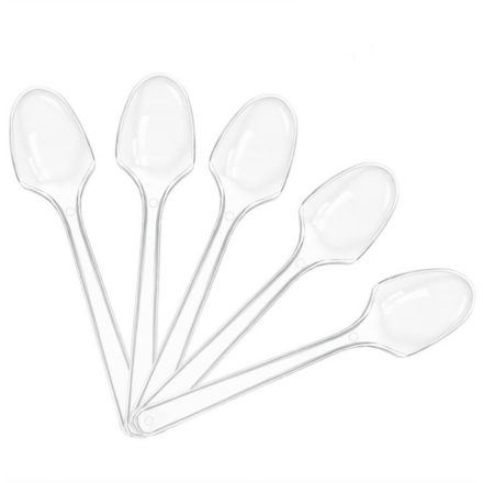 Little spoon Transparent plastic Superior [ 50 pcs/pck ] [ 40 pck/# ] reusable