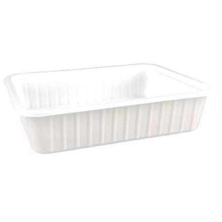 Universal szögletes tál fehér 500 ml PP [50 db/cs] [8 cs/#]
