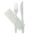 Cuttlery packed Superior TRANSPARENT - fork, knife, napkin (50pcs/pck)