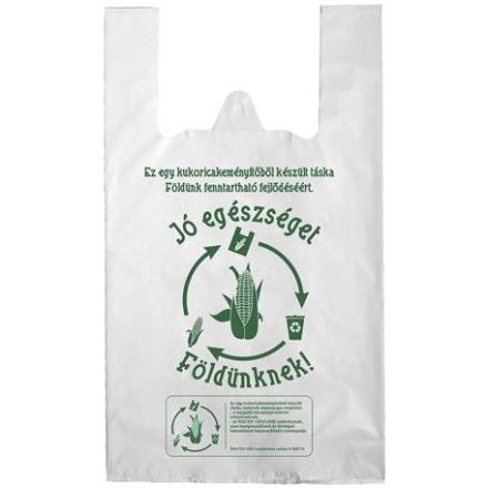 Öko Komposztálható ingvállas táska (40 x 50 cm) [ 500db/cs ]  17 mik.