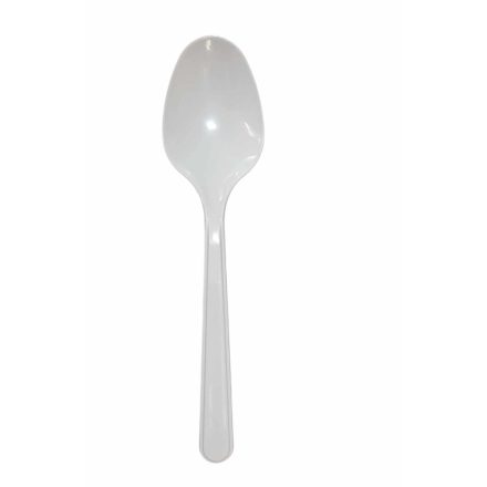 Spoon plastic WHITE superior [50 pcs/pck] [40 pck/ctn] reusable