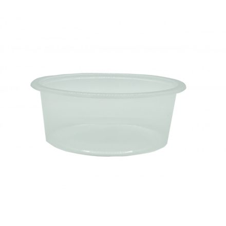 Round plastic box transparent 250 ml (100 pcs/pck) (9 pck/ctn)