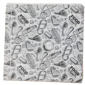   Zsírpapír "TIME" grafikás (275 x 275 mm)  [ 100 db/ cs ]