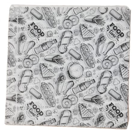 Zsírpapír "TIME" grafikás (275 x 275 mm)  [ 100 db/ cs ]