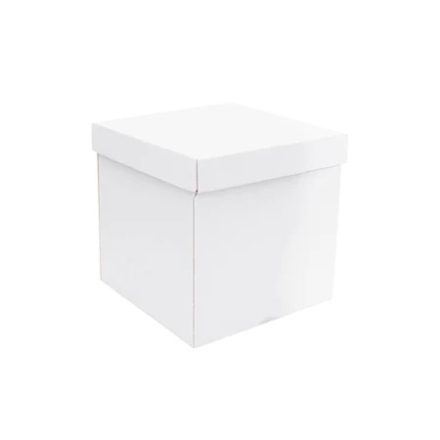Tortadoboz magas (33*33*25cm) Fehér (fül nélküli)