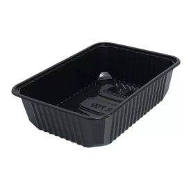 Varia szögletes alj FEKETE PP 500 ml [ 50 db/cs ]