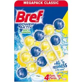 Bref Power Aktív wc illatosító 3x50 g 
Juicy Lemon