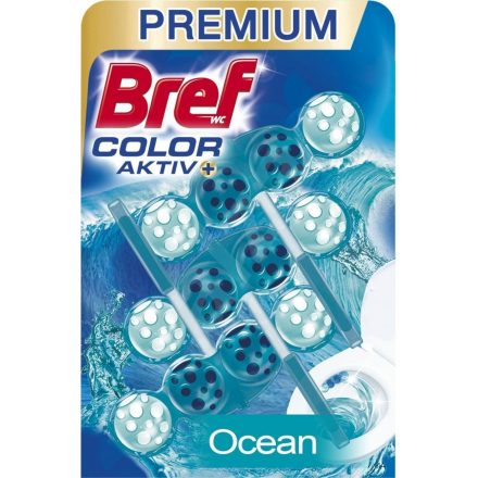 Bref Color Aktív  wc illatosító 3x50 g Turquoise Oceán