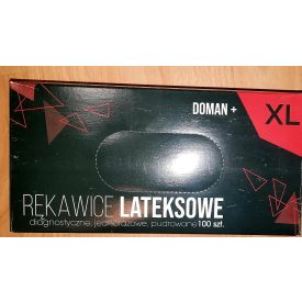   Gumikesztyű latex púderes fehér XL [ 100 db/cs] [ 10 cs/# ] Lateksowe, Ambulex