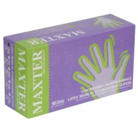   Gumikesztyű latex púderes fehér XS [ 100 db/cs] [ 10 cs/# ] Maxter