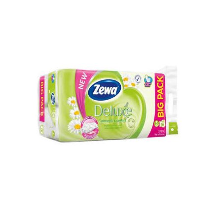 Toalettpapír háztartási 3 rtg Zewa Deluxe 
16 tekercs Kamilla