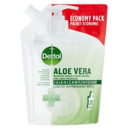 Dettol hidratáló kézmosó gél 500 ml Utántöltő   Aloe Vera & Milk Protein