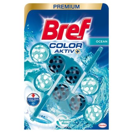 Bref Color Aktív  wc illatosító 2x50 g Turquoise Oceán