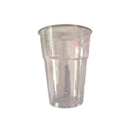 Pohár műanyag üveghatású 200 ml egyesével csomagolt [600db/#]- 1es