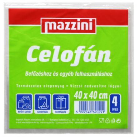 Mazzini Celofán 
40*40 cm 4 íves