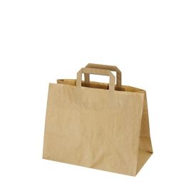   Papírtáska szalagfüles kraft (32*27*+22 cm) [50 db/cs] 
        VASTAG