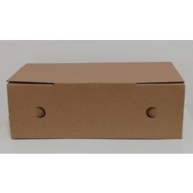   Calzone doboz (hamburgeres) barna nyomatlan 295x160x100 mm [ 100 db/cs ]