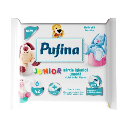 Pufina nedves toalettpapír
Junior  [Lebomló  42 db/cs]