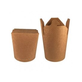   Papír doboz kerek kraft / kraft 500 ml (Take away) [ 50 db/cs ] [10 cs/# ]