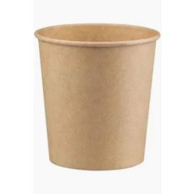   Papír leveses tégely 900 ml kerek kraft [ 50 db/cs ] [ 10 cs/# ] 115mm