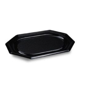   HT-Hidegtál műanyag tálca alj fekete - (35x25 cm)  3 személyes [ 10 db/cs ] [ 20 cs/# ]