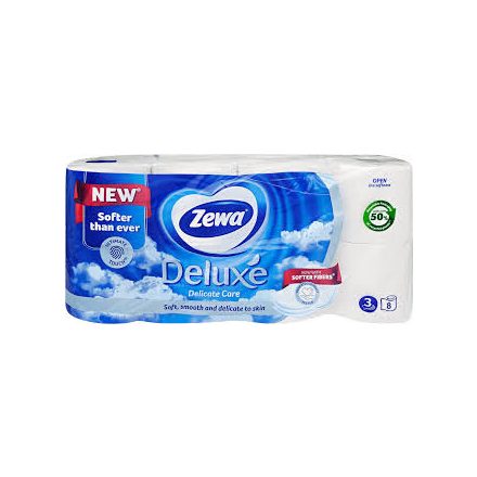 Toalettpapír háztartási 3r. 8 tekercs Zewa Delicate Care