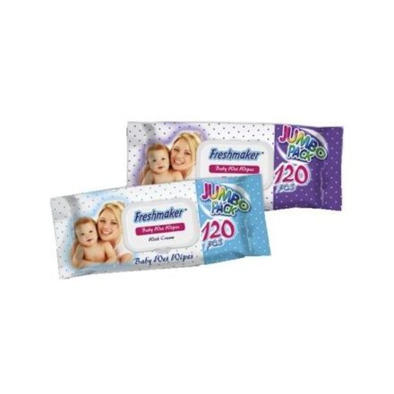 Freshmaker JUMBO baby törlőkendő [120lap/cs] [24db/#]
