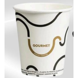   Papírpohár 1dl Gourmet-fehér grafikás  [50db/cs] (20 cs/# )