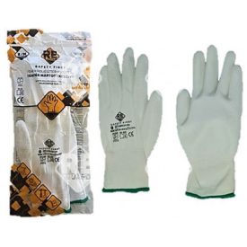   Safety First  Tenyérmártott kesztyű
(Fehér poliészter kötött PU) 8/M